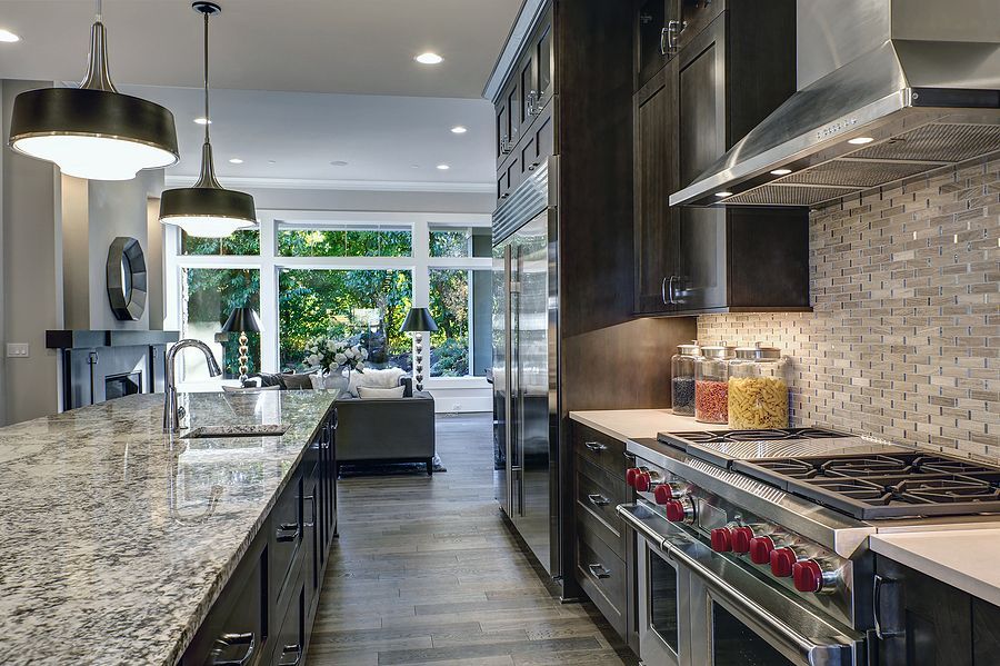 modern kitchen with brown concept