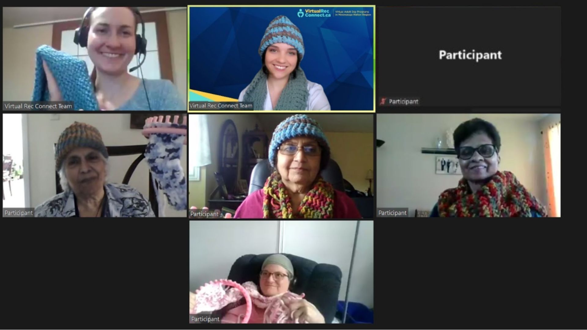 A group of women are sitting on a video call.