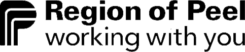 The logo for the region of peel working with you