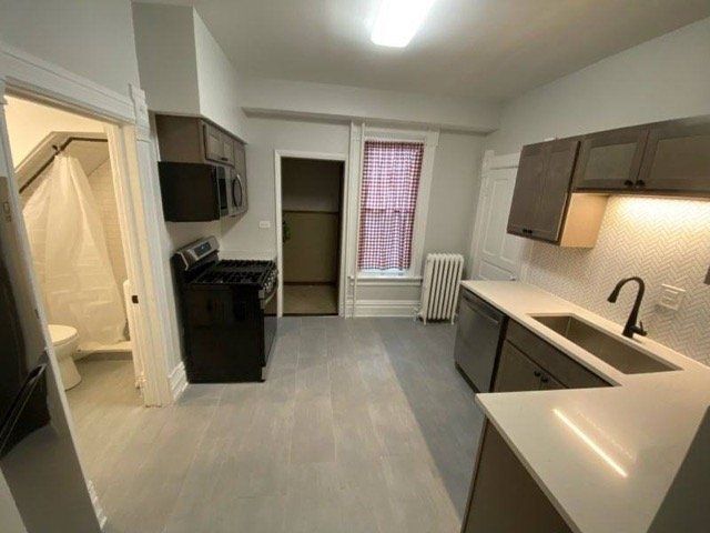 Maple kitchen area