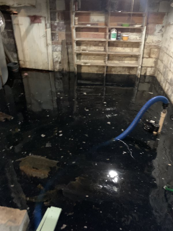 Basement drain backup