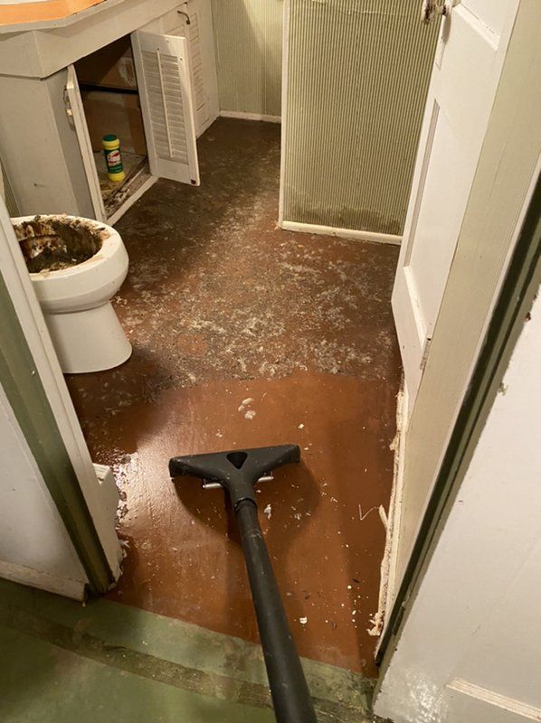 A vacuum cleaner is sitting on the floor of a bathroom next to a toilet.