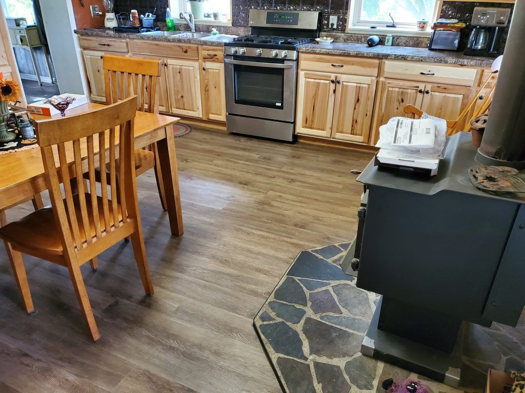 The finished floor after the water damage restoration process.