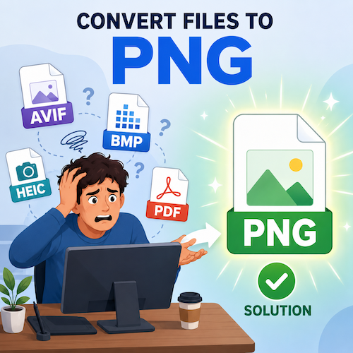 Convert AVIF, BMP, HEIC & PDF to PNG | Free PNG Maker