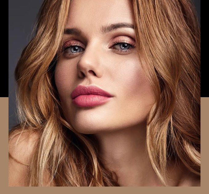 A woman 's face is surrounded by logos for botox cosmetic and injectables A woman 's face is surrounded by logos for botox cosmetic and injectables