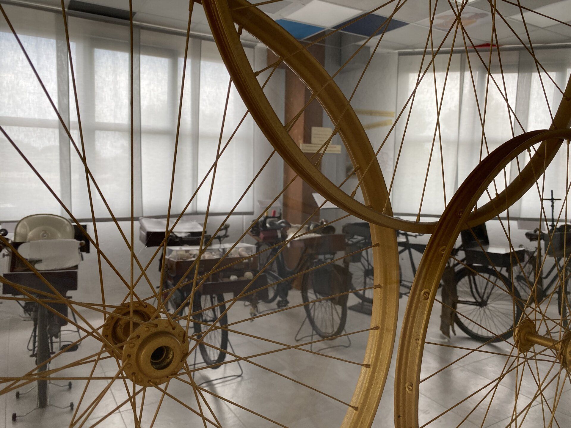 esposizione di biciclette d'epoca.