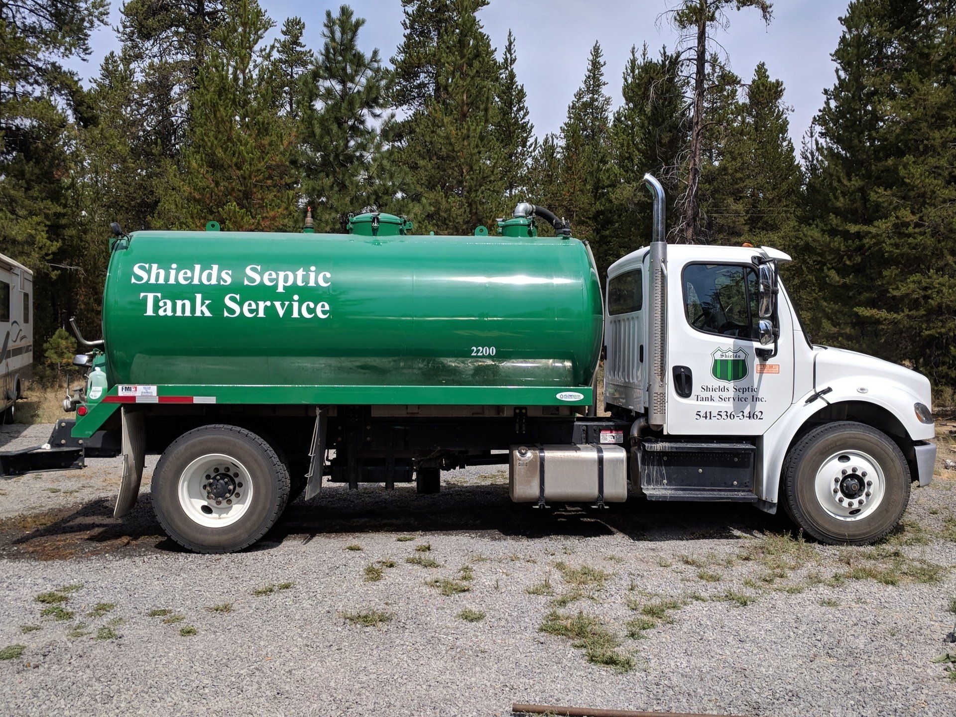 Green Septic Truck - La Pine, OR - Shields Septic Tank Service Green Septic Truck - La Pine, OR - Shields Septic Tank Service