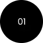 Black circle with white