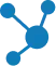 Blue network of connected circles.