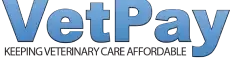 Logo for VetPay, with the text