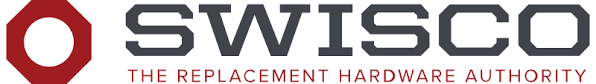 A logo for swisco the replacement hardware authority
