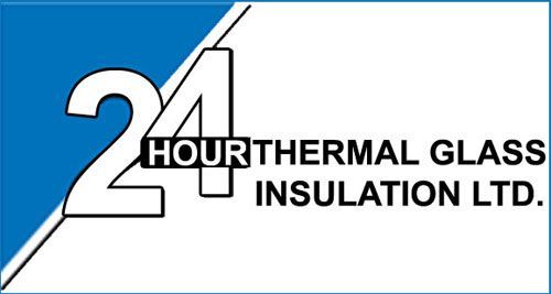 The logo for 24 hour thermal glass insulation ltd.