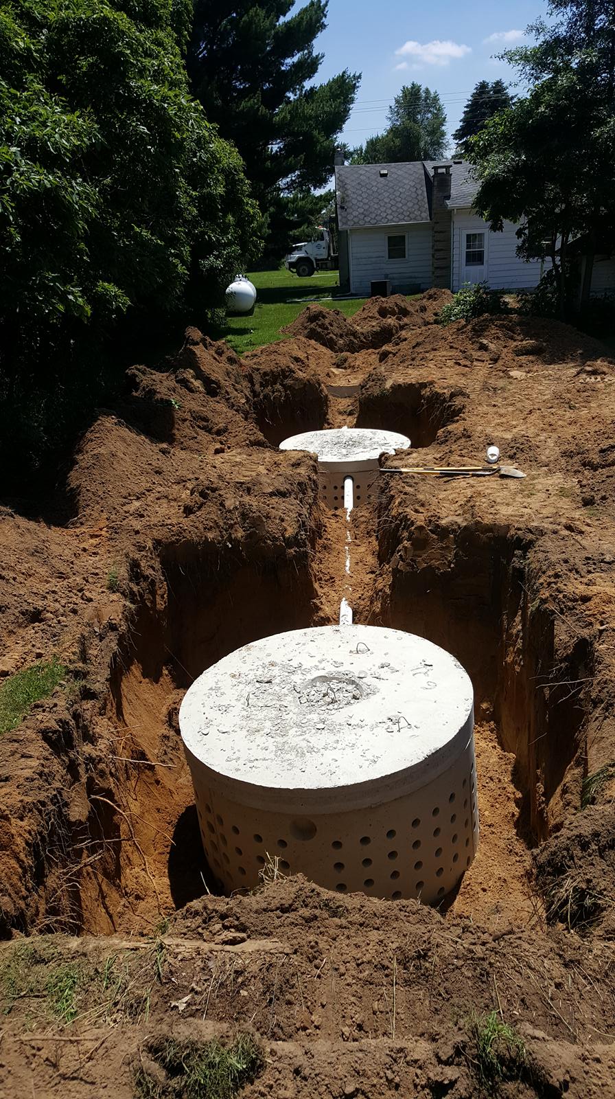 Two new septic tanks and drywell — White Pigeon, MI — Mercers Septic & Excavating LLC Two new septic tanks and drywell — White Pigeon, MI — Mercers Septic & Excavating LLC