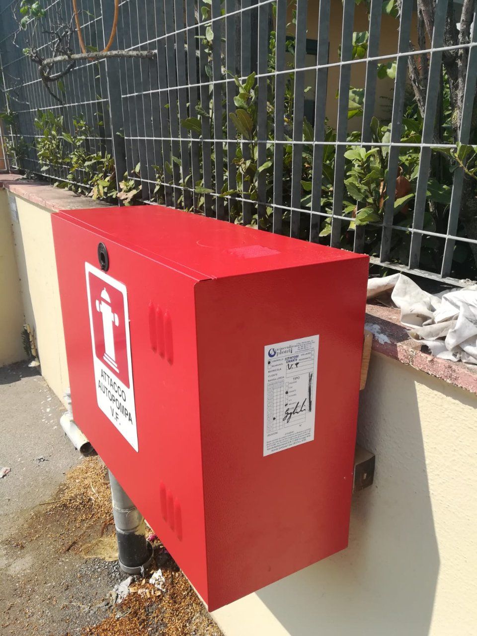 Cassetta per l'attacco dell'autopompa