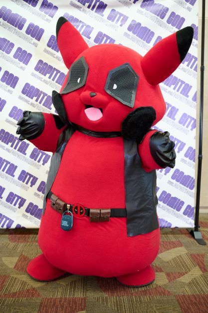 Red pikachu cosplay attendee of the 2022 Capital City Comic Con event