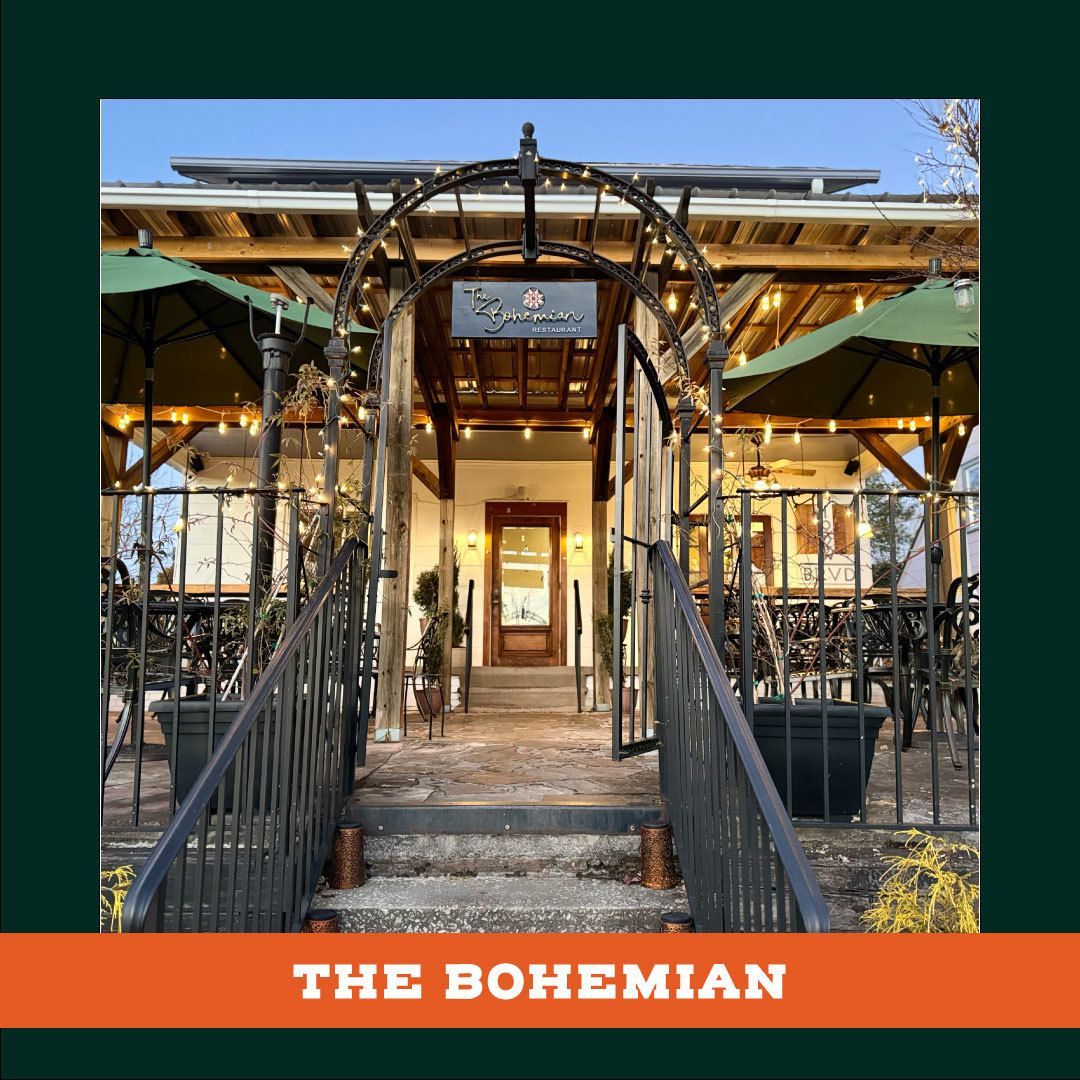 A picture of the entrance to a restaurant called the bohemian.