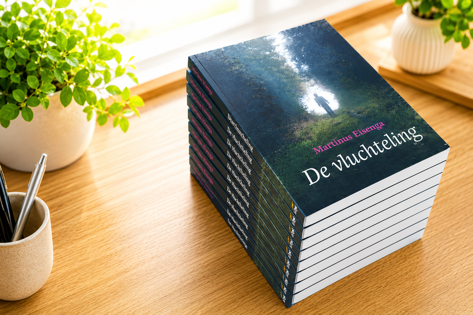 Een stapel pocketboeken met de titel