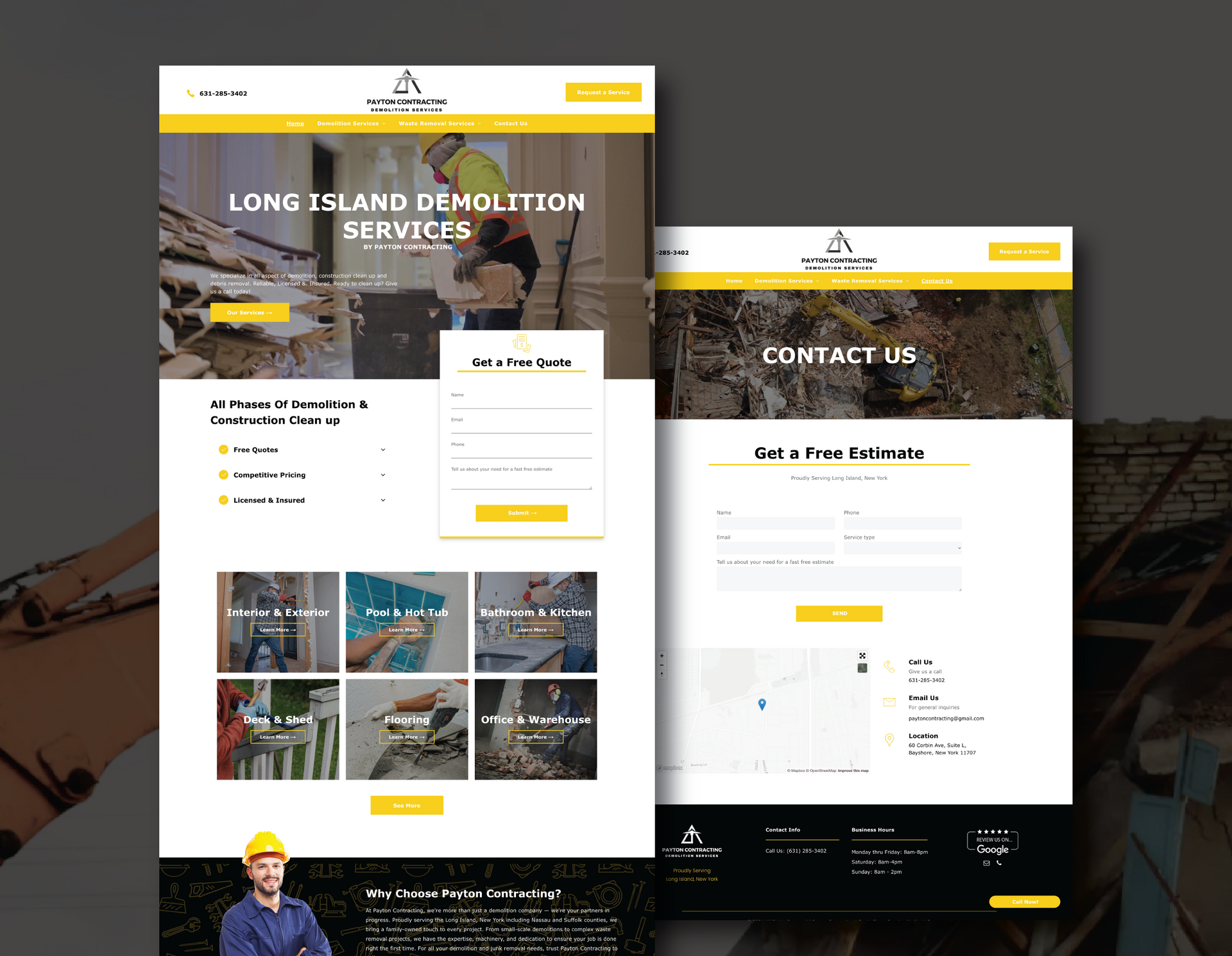 Nassau Flyers Web Design Payton Contracting | Graphic Design | Web Design | Long Island | KFRG | South Shore Creative Media
