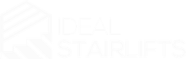 Logo of Ideal Stairlifts in white text.