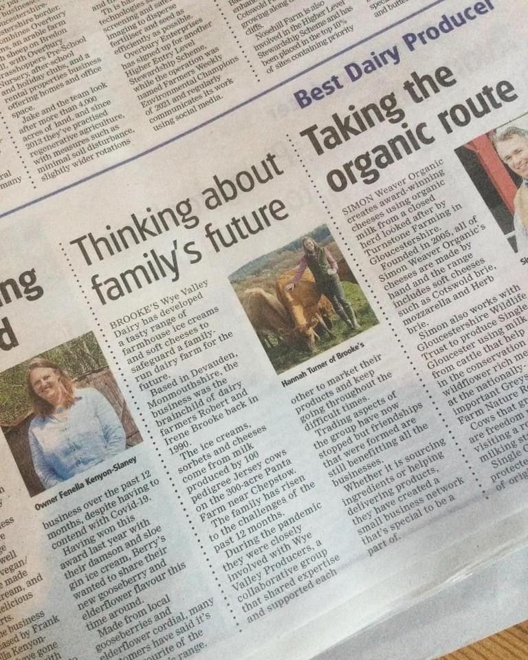 Brooke’s dairy in Hereford food & farming awards