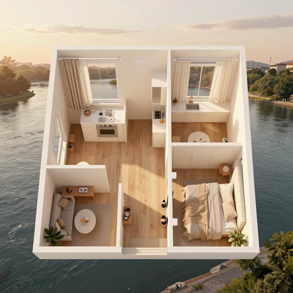 Riverview Studio floorplan
