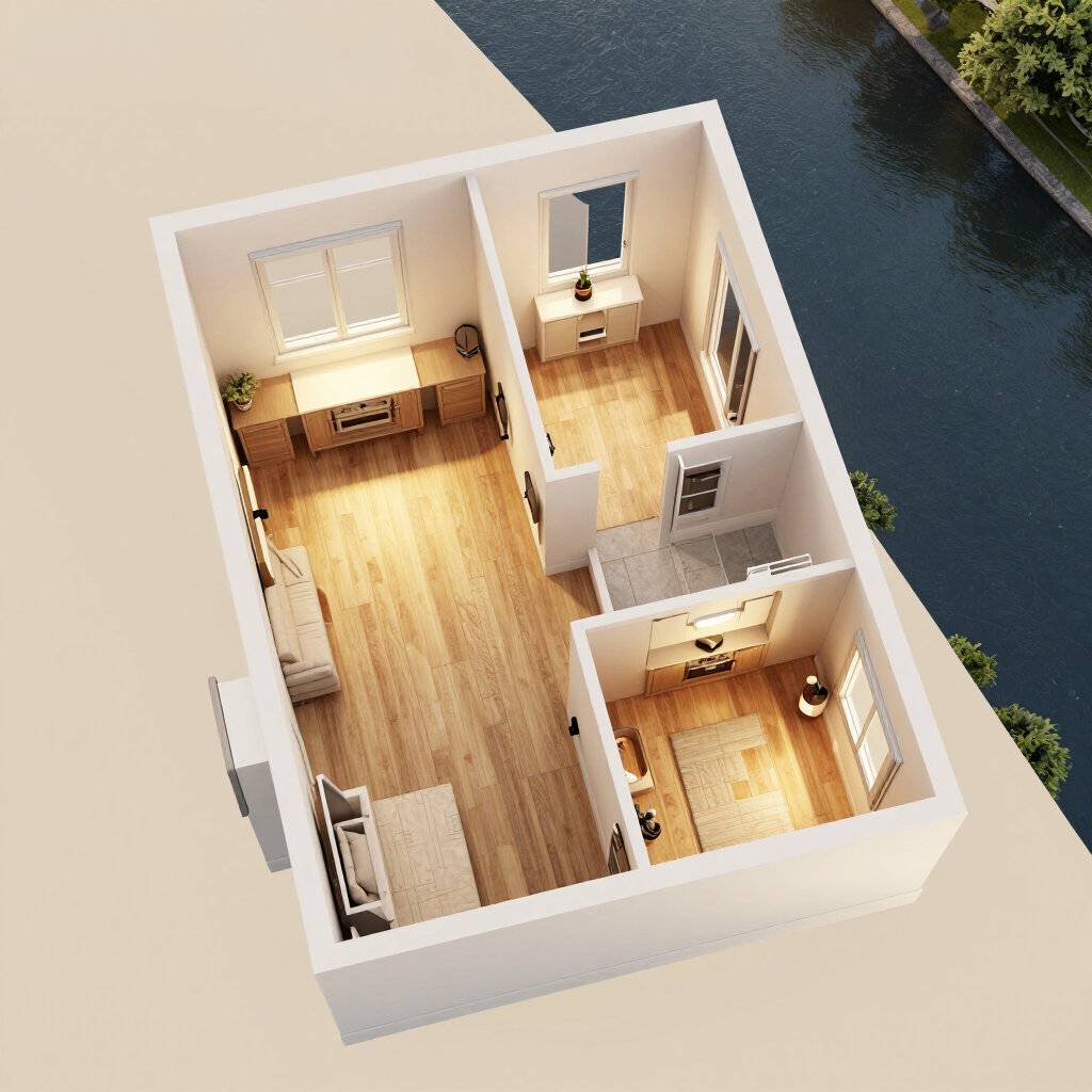 Riverview 2 Bedroom floorplan
