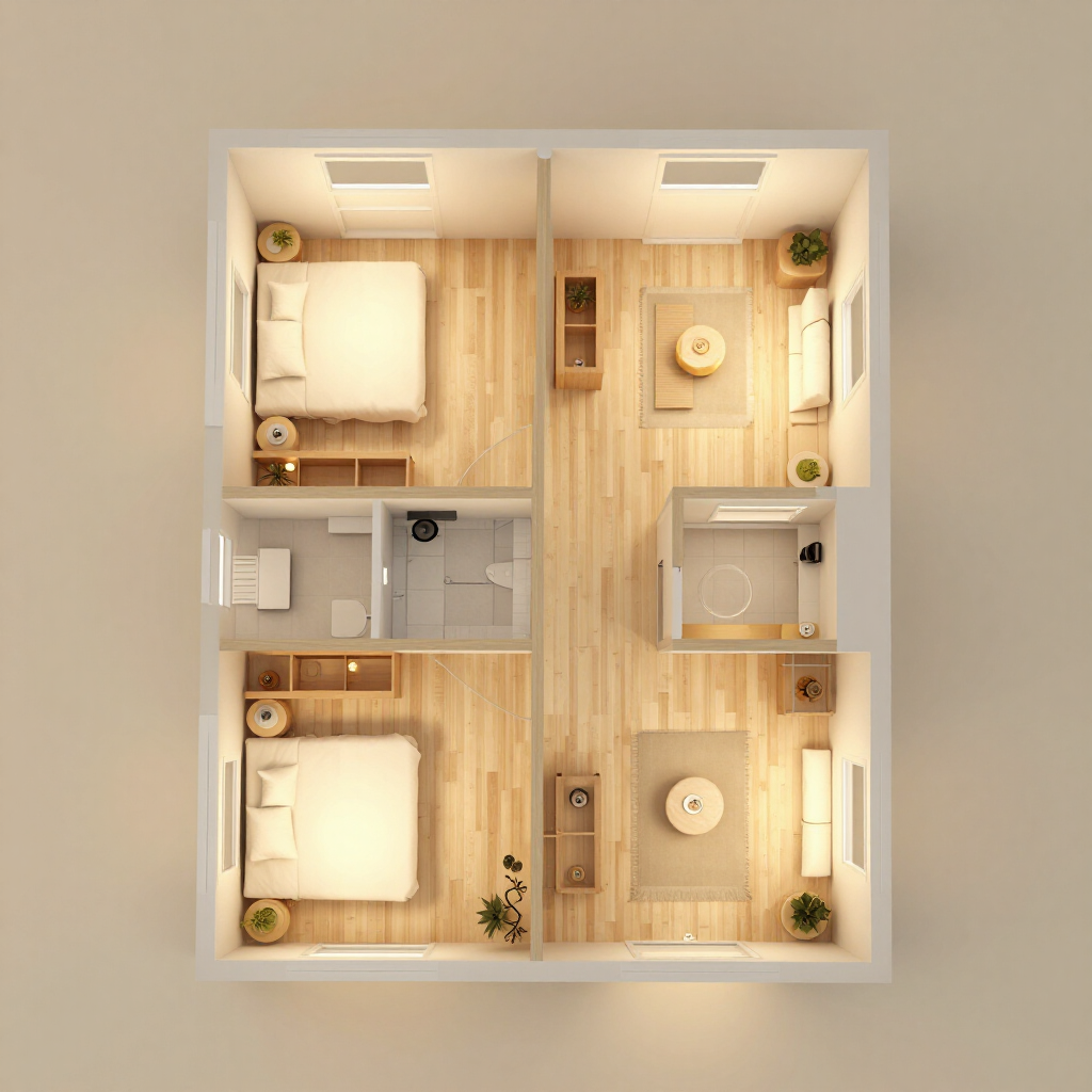 Oakwood 2 Bedroom floorplan