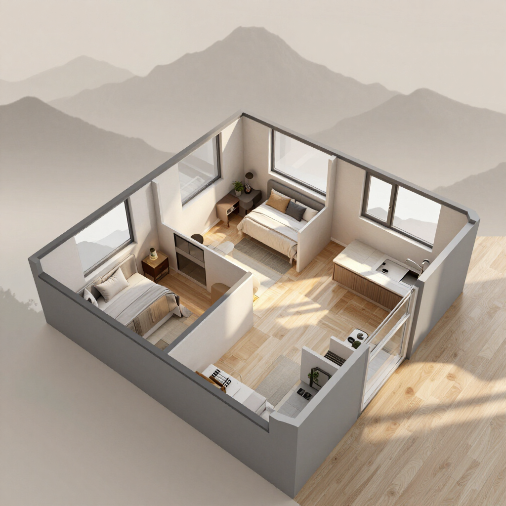 Summit 1 Bedroom floorplan