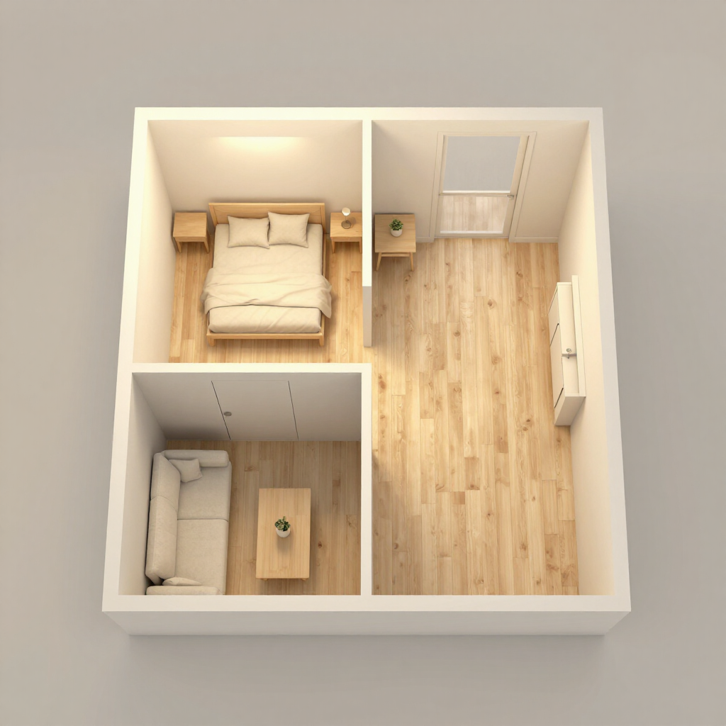 Oakwood 1 Bedroom floorplan