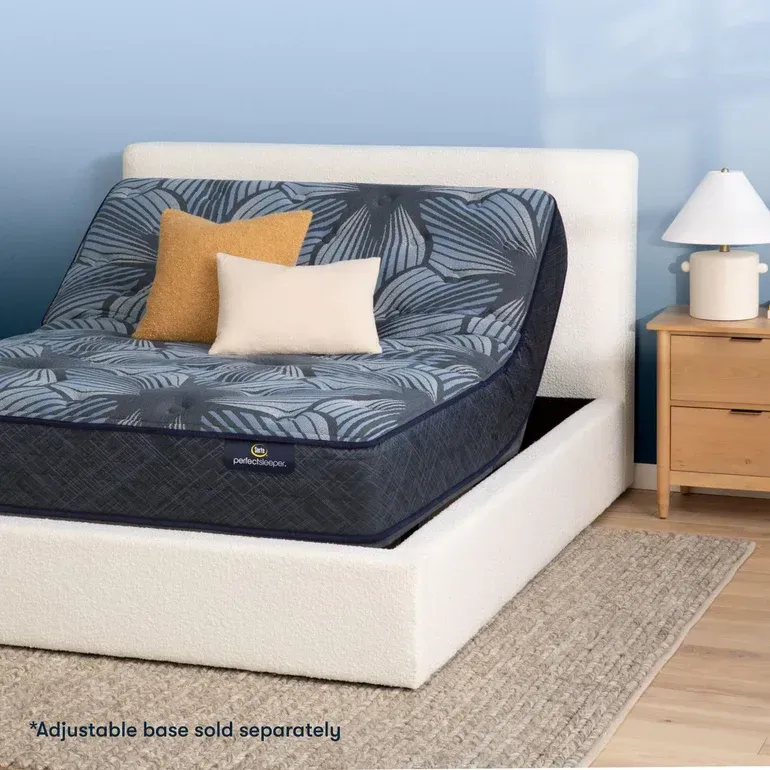 A bed with an adjustable base sold separately
