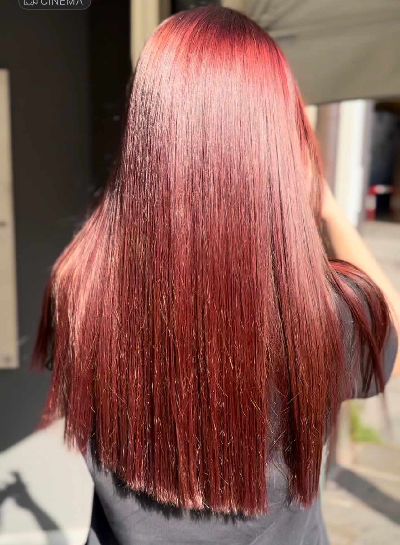 capelli lisci lunghi color mogano