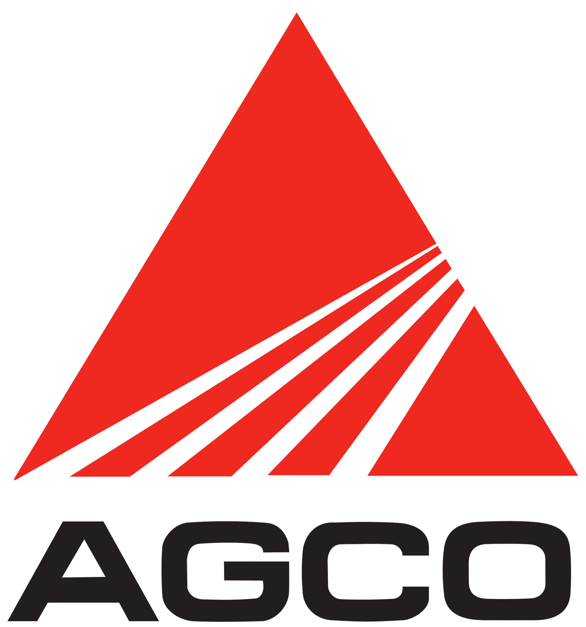 AGCO logo with red triangle and black text on a white background