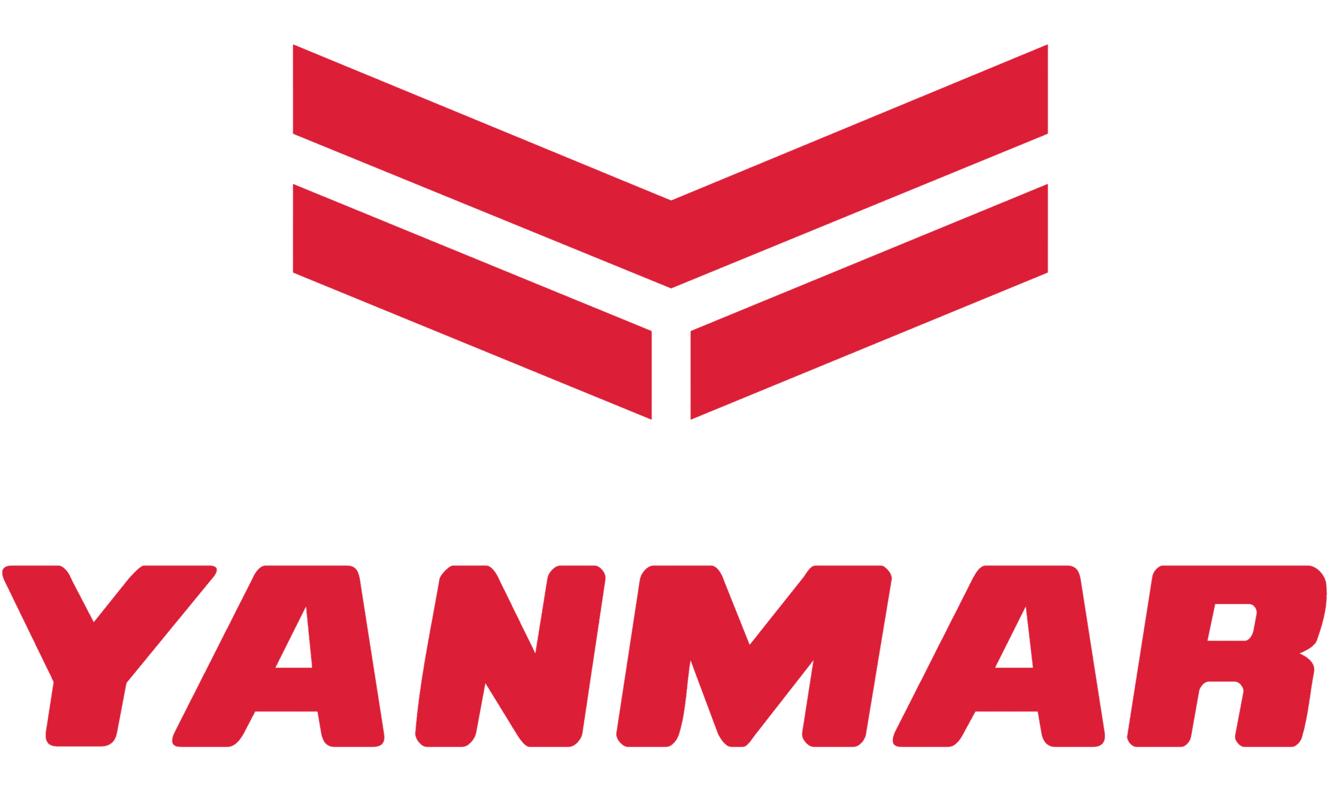 Red Yanmar logo with stylized chevrons above the brand name