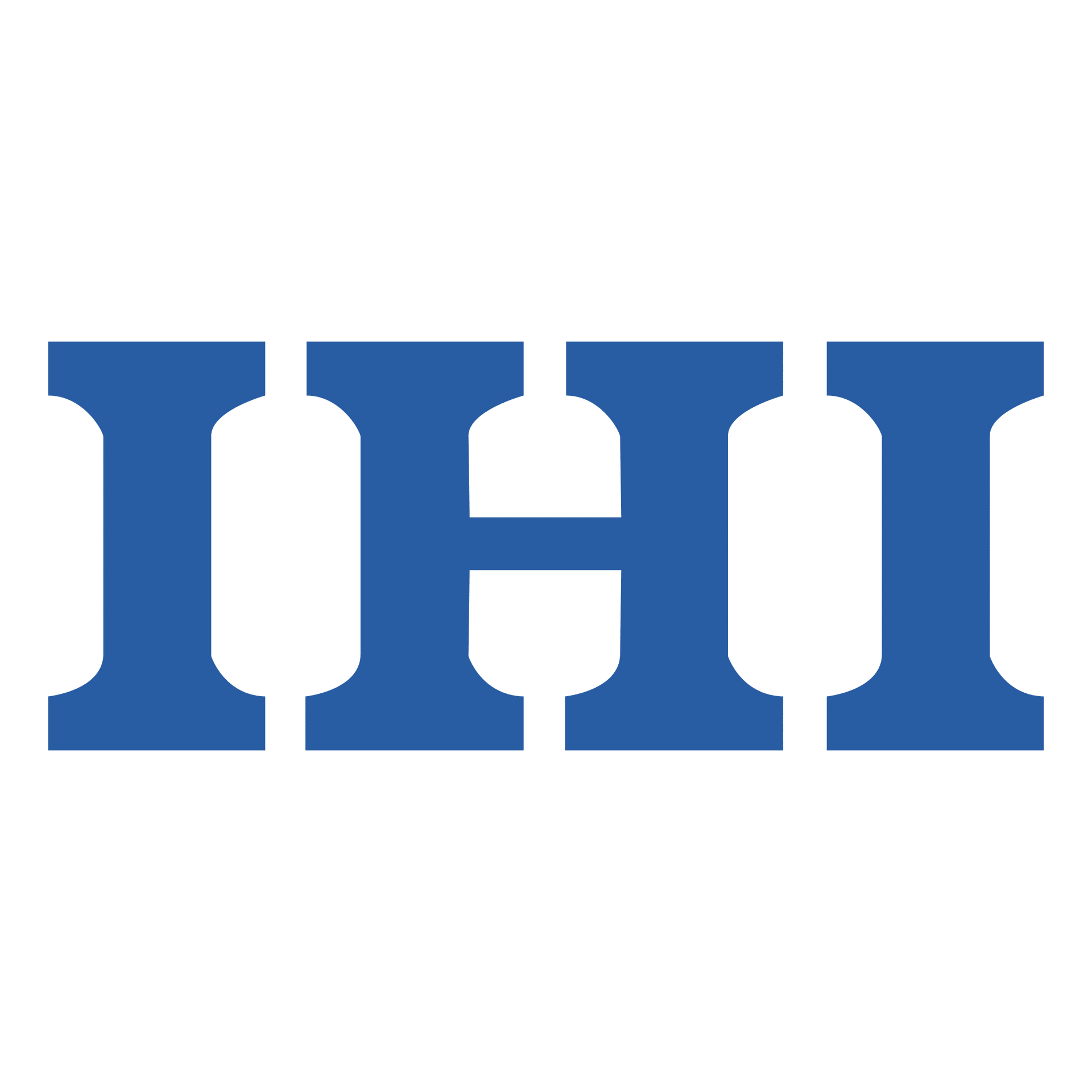 Blue “UHI” logo on a white background