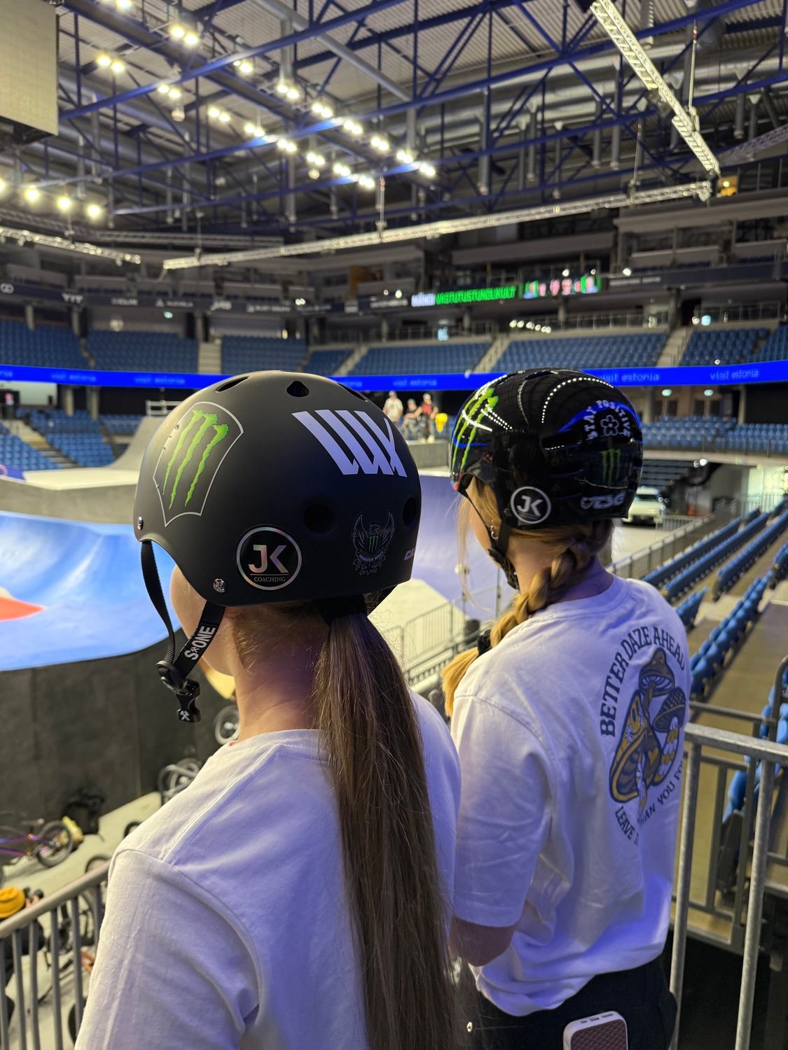 JKC riders overlooking an international BMX competition park