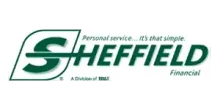 Sheffield Financial logo in green with the tagline “Personal service... It’s that simple.”
