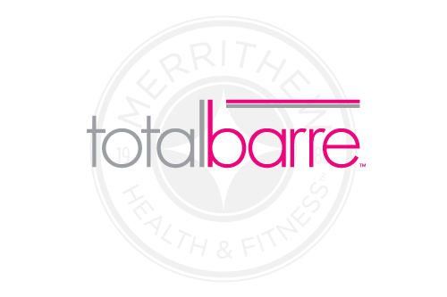 The total barre logo is a pink and gray logo on a white background.