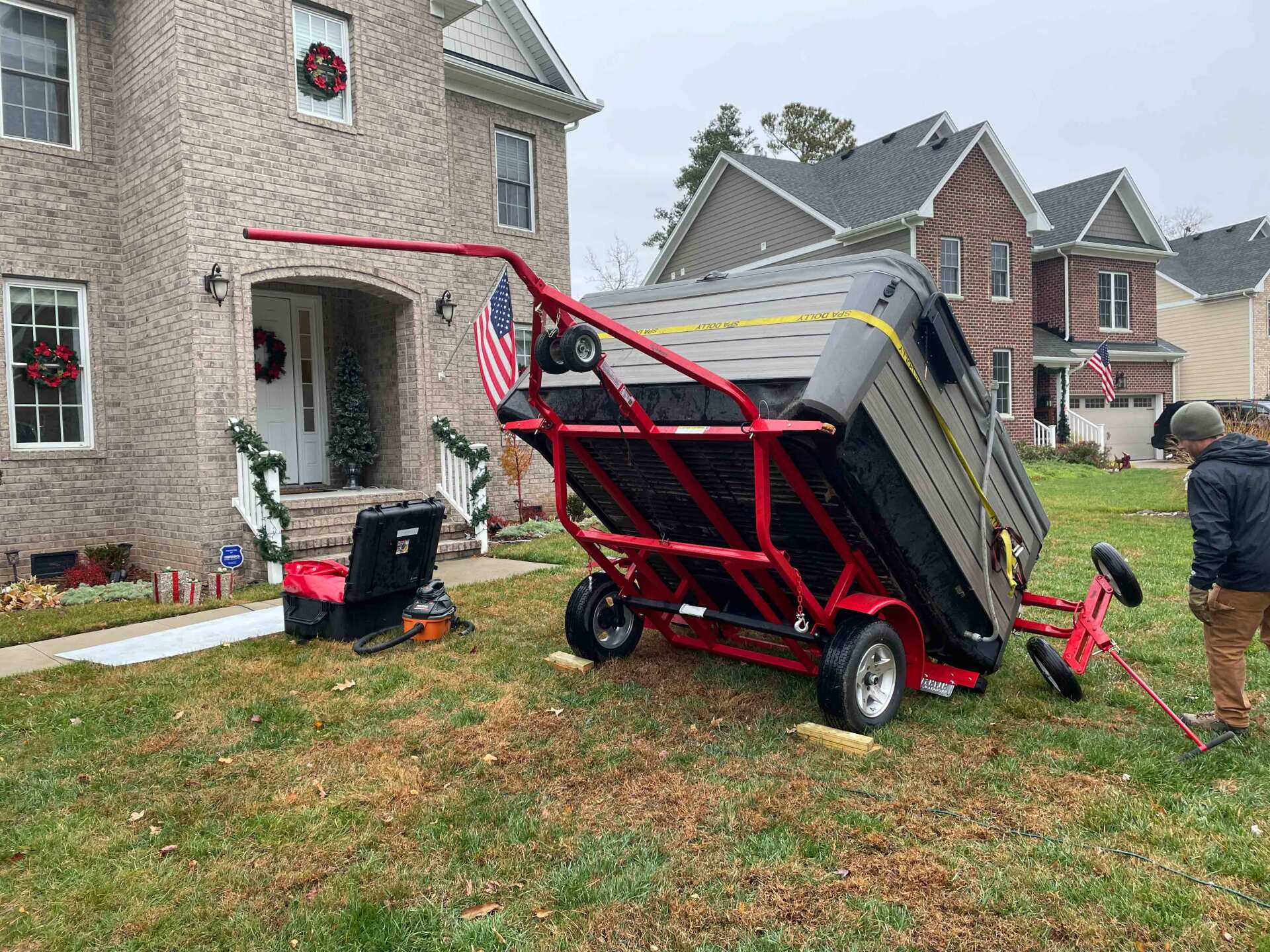 Transferring Hot Tub — Virginia Beach, VA — RPG Hauling & Logistics
