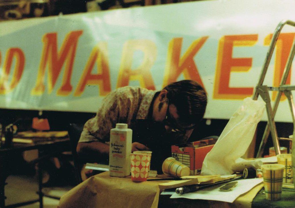 Bruce Doing Hand Painting — Hays, KS — Commercial Sign Co.