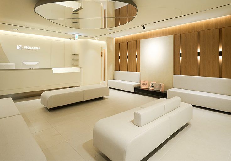 Waiting lounge at Violacell Plastic Surgery, Sinsa
