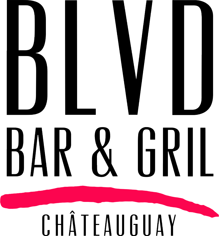 BLVD Bar & Grill logo in black and red