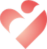 Un cuore rosso e bianco su uno sfondo bianco