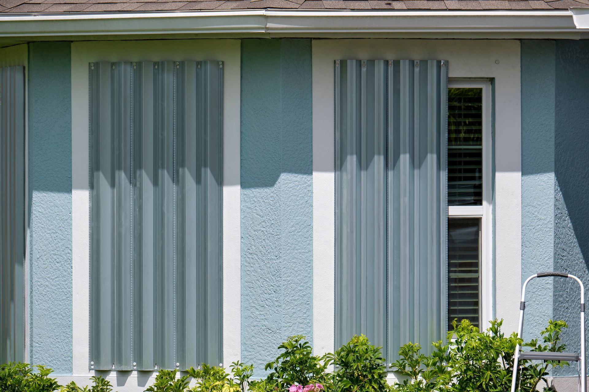 Metal panel installation for windows.