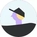 A stylized profile illustration of a person wearing a dark cap, with a light purple face and a yellow shape behind the head.
