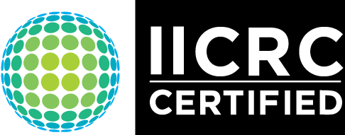 A logo that says iicrc certified on it