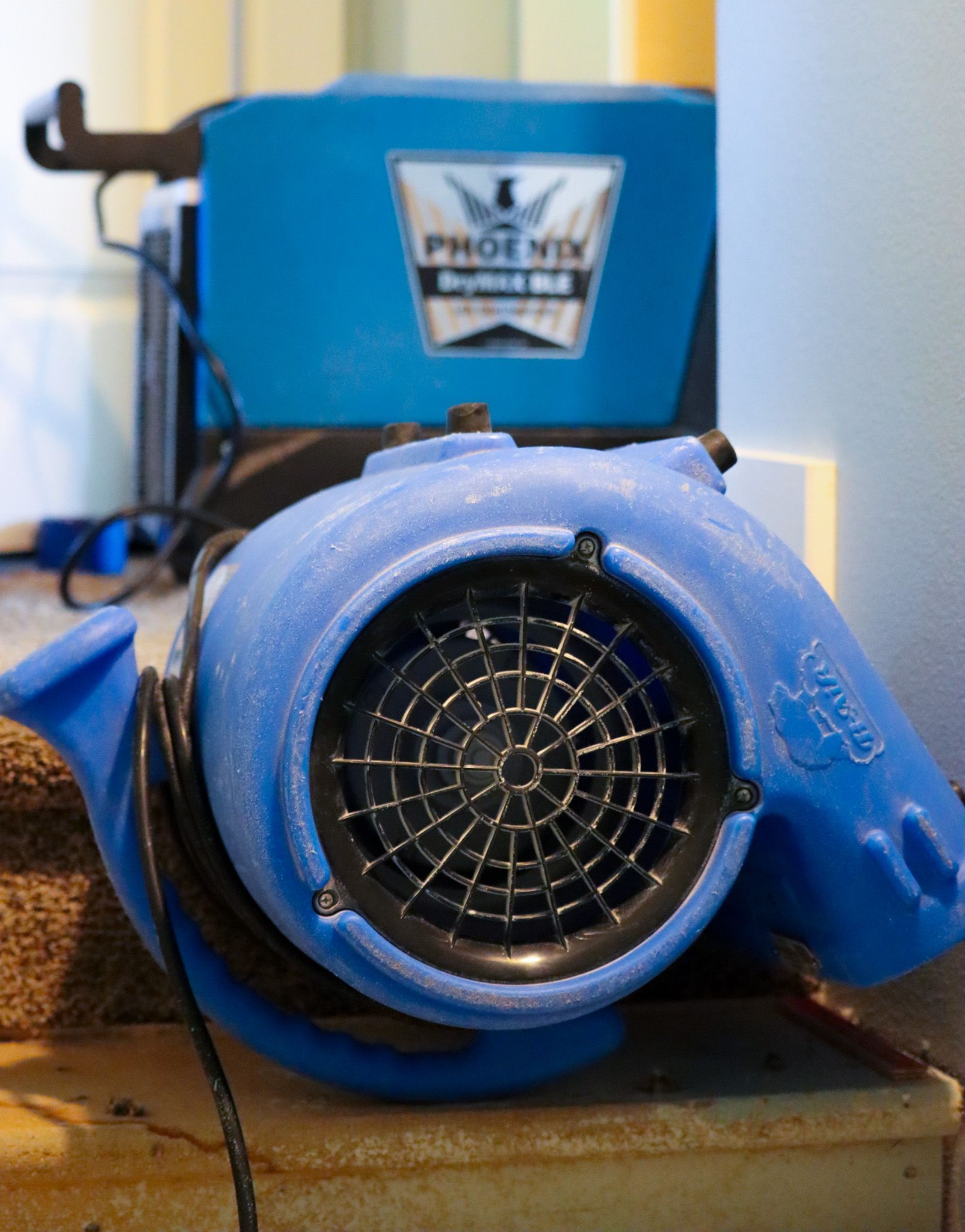 A blue blower with the word phoenix on it