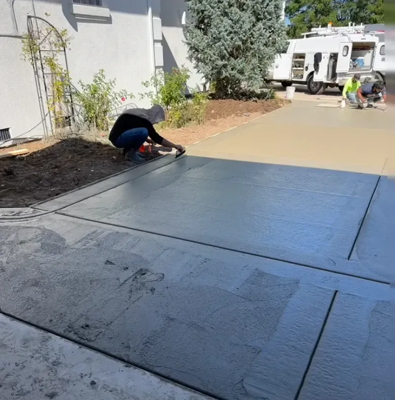concrete driveway installation