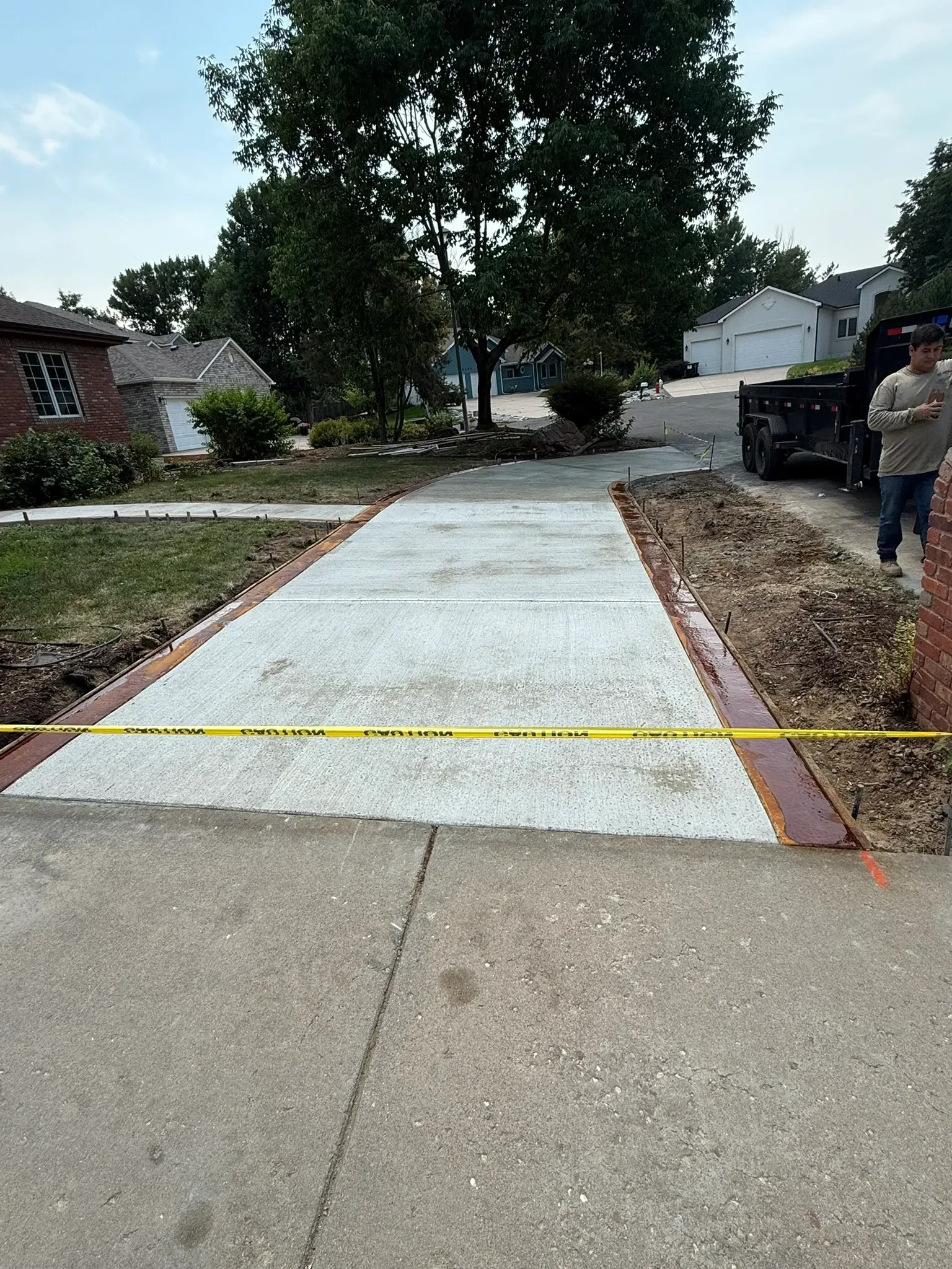 concrete driveway installation