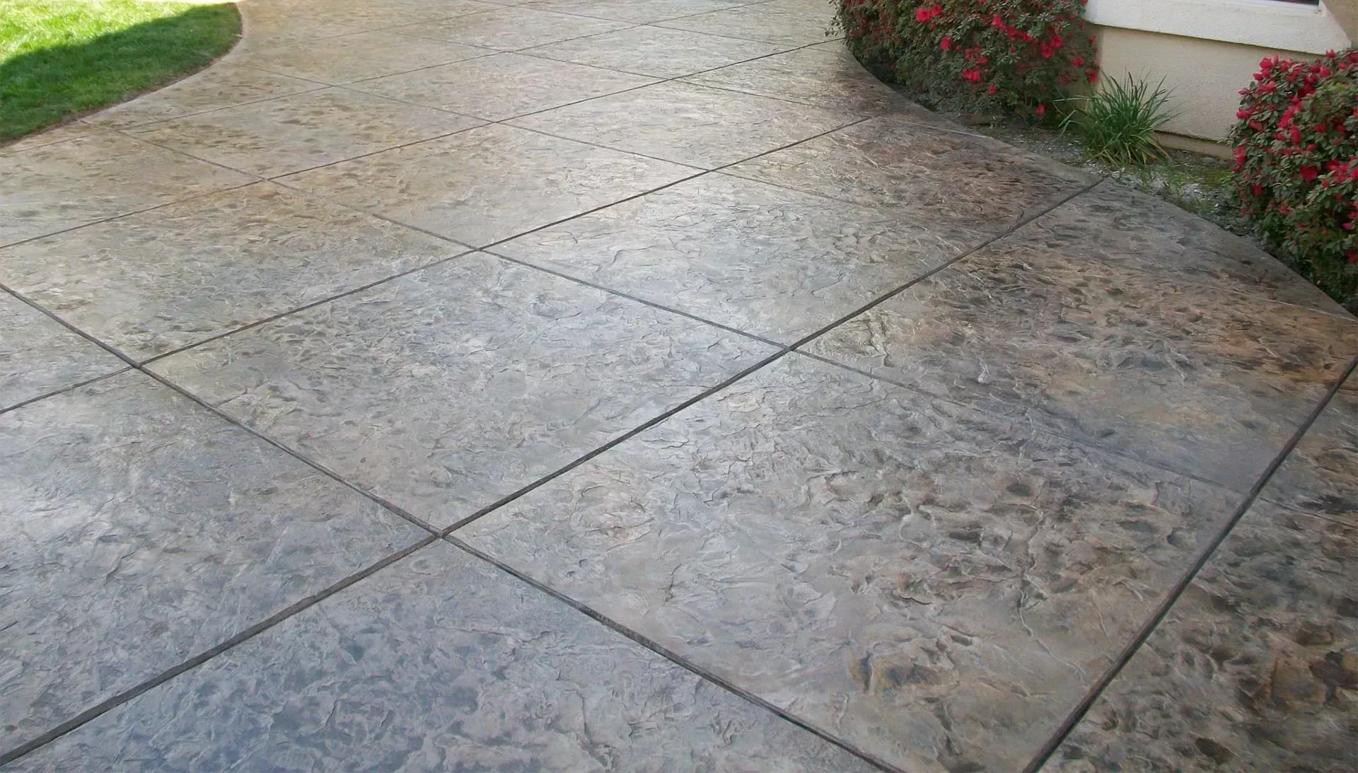 stamped colored concrete