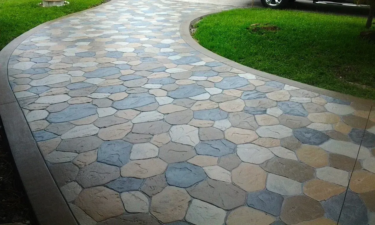 stamped colored concrete